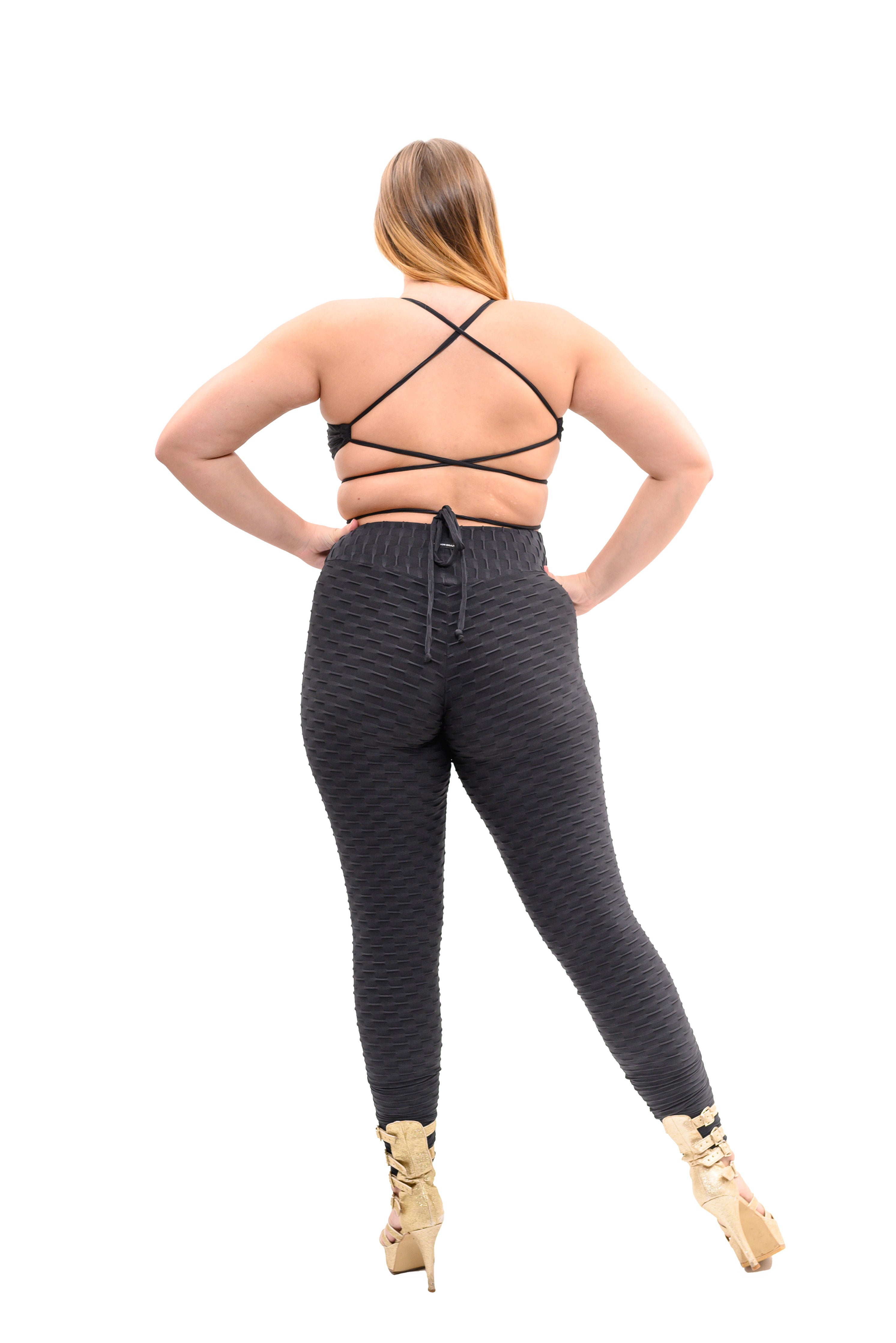 Black Jumpsuit Anti Cellulite Zero Flaws Fabric