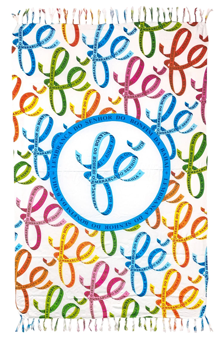 Colorful pattern with the word 'love' repeated and a blue circle in the center on a white background.