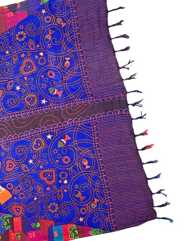 The design is a vibrant, colorful illustration of Nossa Senhora Aparecida, the patroness of Brazil