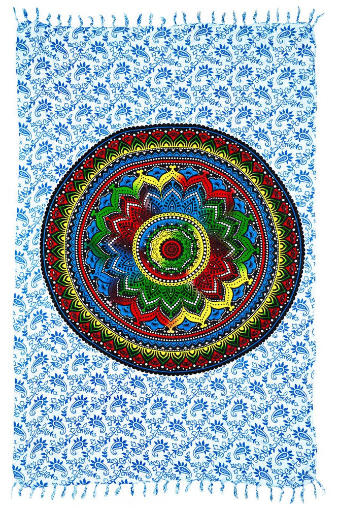 Mandala Blue Brazilian Pareo, cover up, sarong
