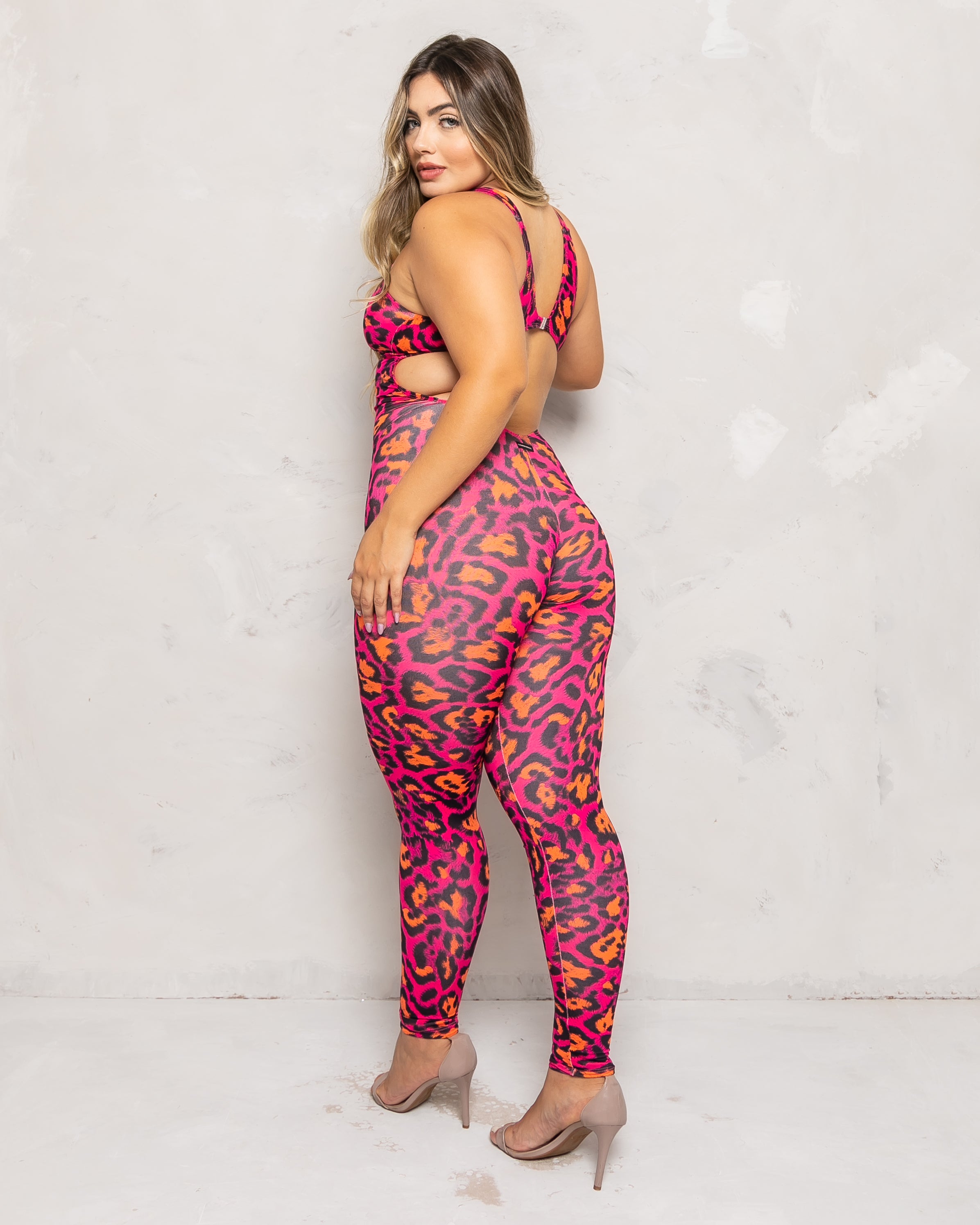 Pink Leopard  Brazilian Bodysuit